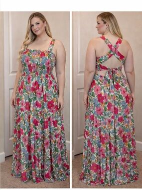 EUC Vici Floral Maxi Dress Sz XL